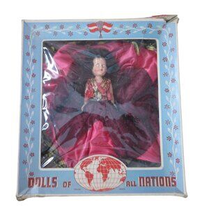 Dolls of All Nations - Spanish Duchess Doll Corp 7.5" w/Box Vintage 1948